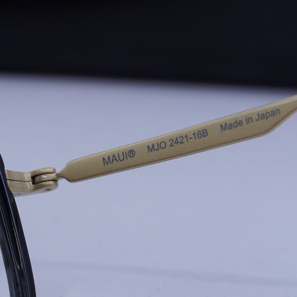 Maui Jim MJO2421 16B Rectangle Eyeglasses - Black/Gold 49mm - Picture 7 of 9
